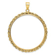 34 mm 14k Yellow Gold coin bezel for 34.2 mm Coin