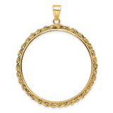 34 mm 14k Yellow Gold coin bezel for 34.2 mm Coin