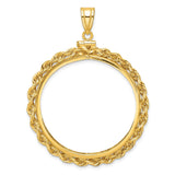 34 mm 10k Yellow Gold coin bezel for 34.2 mm Coin