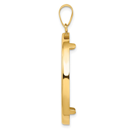 34 mm 14k Yellow Gold coin bezel for 34.2 mm Coin — alternate view