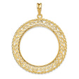 34 mm 14k Yellow Gold coin bezel for 34.2 mm Coin