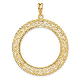 34 mm 14k Yellow Gold coin bezel for 34.2 mm Coin