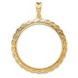 34 mm 14k Yellow Gold coin bezel for 34.2 mm Coin