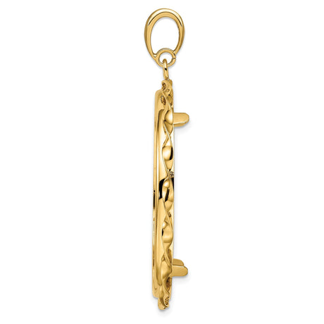34 mm 14k Yellow Gold coin bezel for 34.2 mm Coin — alternate view