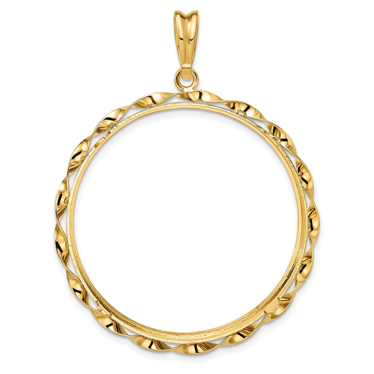 34 mm 14k Yellow Gold coin bezel for 34.2 mm Coin — additional image
