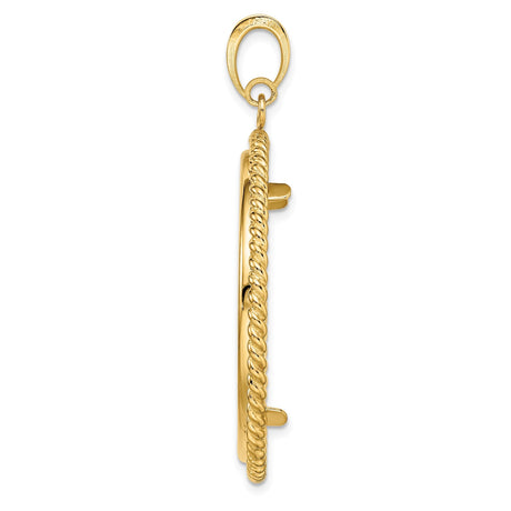 34 mm 14k Yellow Gold coin bezel for 34.2 mm Coin — alternate view