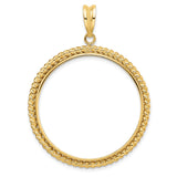 34 mm 14k Yellow Gold coin bezel for 34.2 mm Coin
