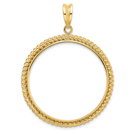 34 mm 14k Yellow Gold coin bezel for 34.2 mm Coin