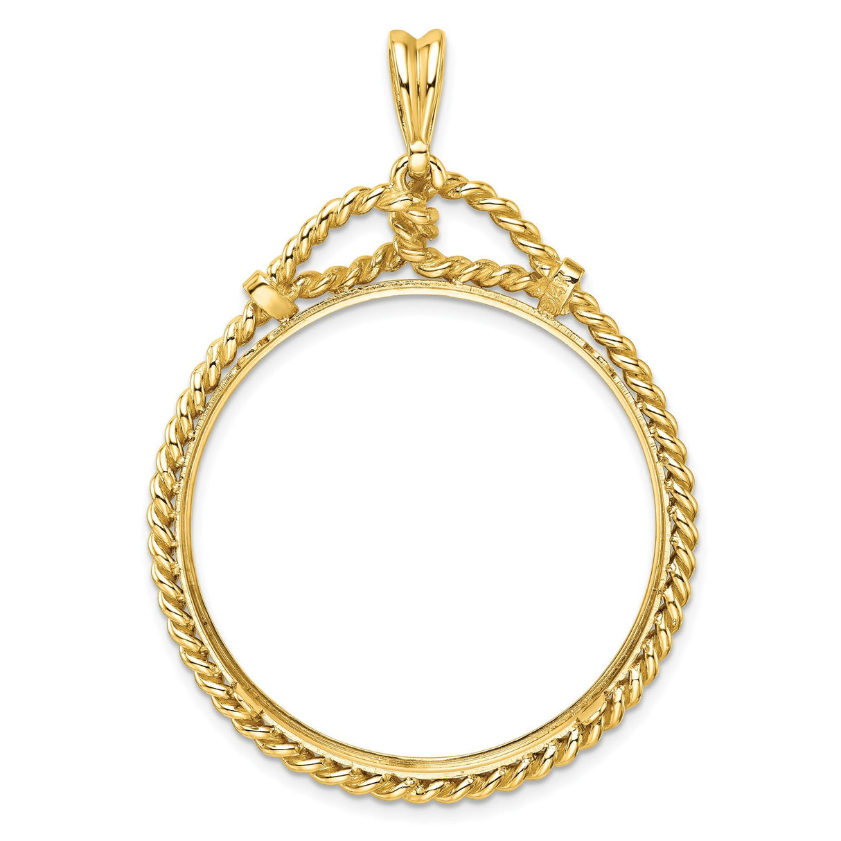 34 mm 14k Yellow Gold coin bezel for 34.2 mm Coin — additional image