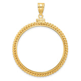 34 mm 14k Yellow Gold coin bezel for 34.2 mm Coin