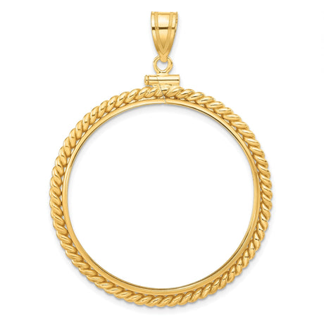 34 mm 14k Yellow Gold coin bezel for 34.2 mm Coin