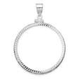 34 mm 14k White Gold coin bezel for 34.2 mm Coin