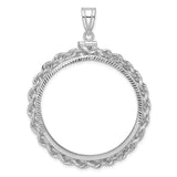 34 mm 14k White Gold coin bezel for 34.2 mm Coin
