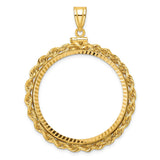34 mm 14k Yellow Gold coin bezel for 34.2 mm Coin