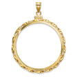 34 mm 14k Yellow Gold coin bezel for 34.2 mm Coin