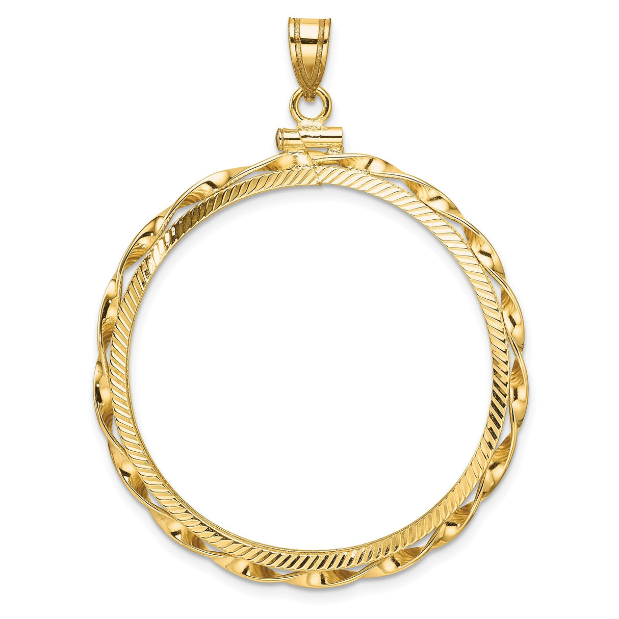 34 mm 14k Yellow Gold coin bezel for 34.2 mm Coin