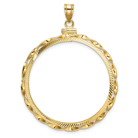 34 mm 14k Yellow Gold coin bezel for 34.2 mm Coin