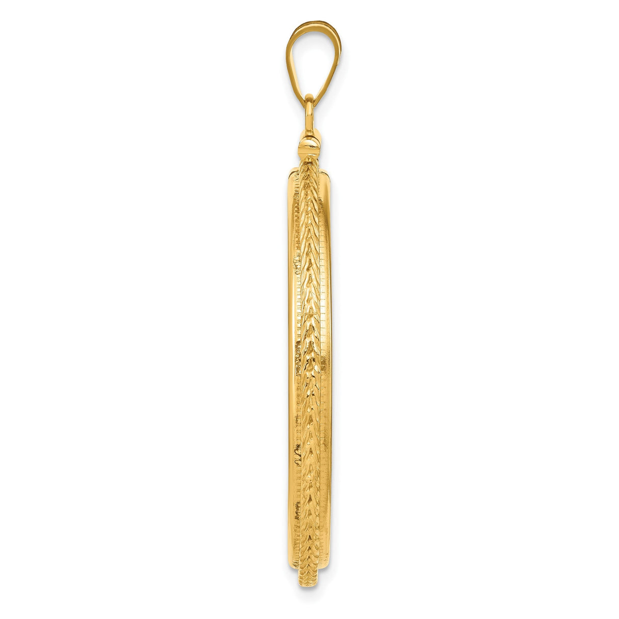 34 mm 14k Yellow Gold coin bezel for 34.2 mm Coin — alternate view