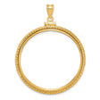 34 mm 14k Yellow Gold coin bezel for 34.2 mm Coin