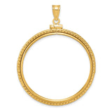 34 mm 14k Yellow Gold coin bezel for 34.2 mm Coin