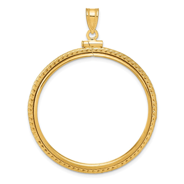 34 mm 14k Yellow Gold coin bezel for 34.2 mm Coin