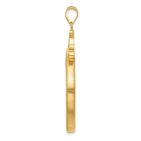 34 mm 14k Yellow Gold coin bezel for 34.2 mm Coin — alternate view
