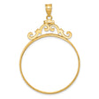 34 mm 14k Yellow Gold coin bezel for 34.2 mm Coin