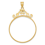 34 mm 14k Yellow Gold coin bezel for 34.2 mm Coin