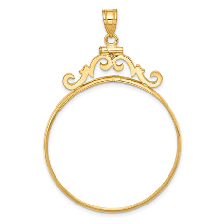34 mm 14k Yellow Gold coin bezel for 34.2 mm Coin
