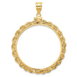 34 mm 14k Yellow Gold coin bezel for 34.2 mm Coin