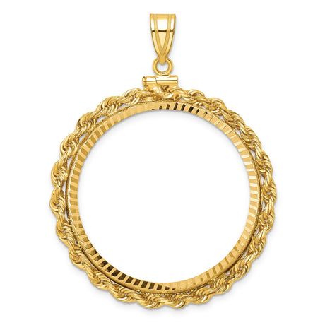 34 mm 10k Yellow Gold coin bezel for 34.2 mm Coin