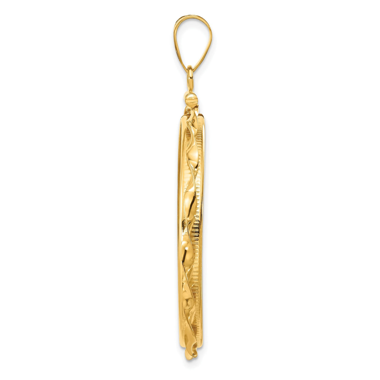 34 mm 14k Yellow Gold coin bezel for 34.2 mm Coin — alternate view