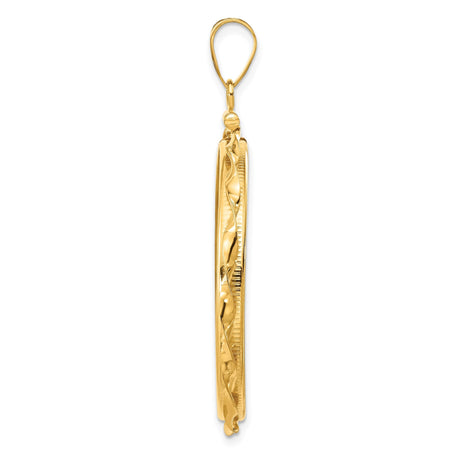 34 mm 14k Yellow Gold coin bezel for 34.2 mm Coin — alternate view