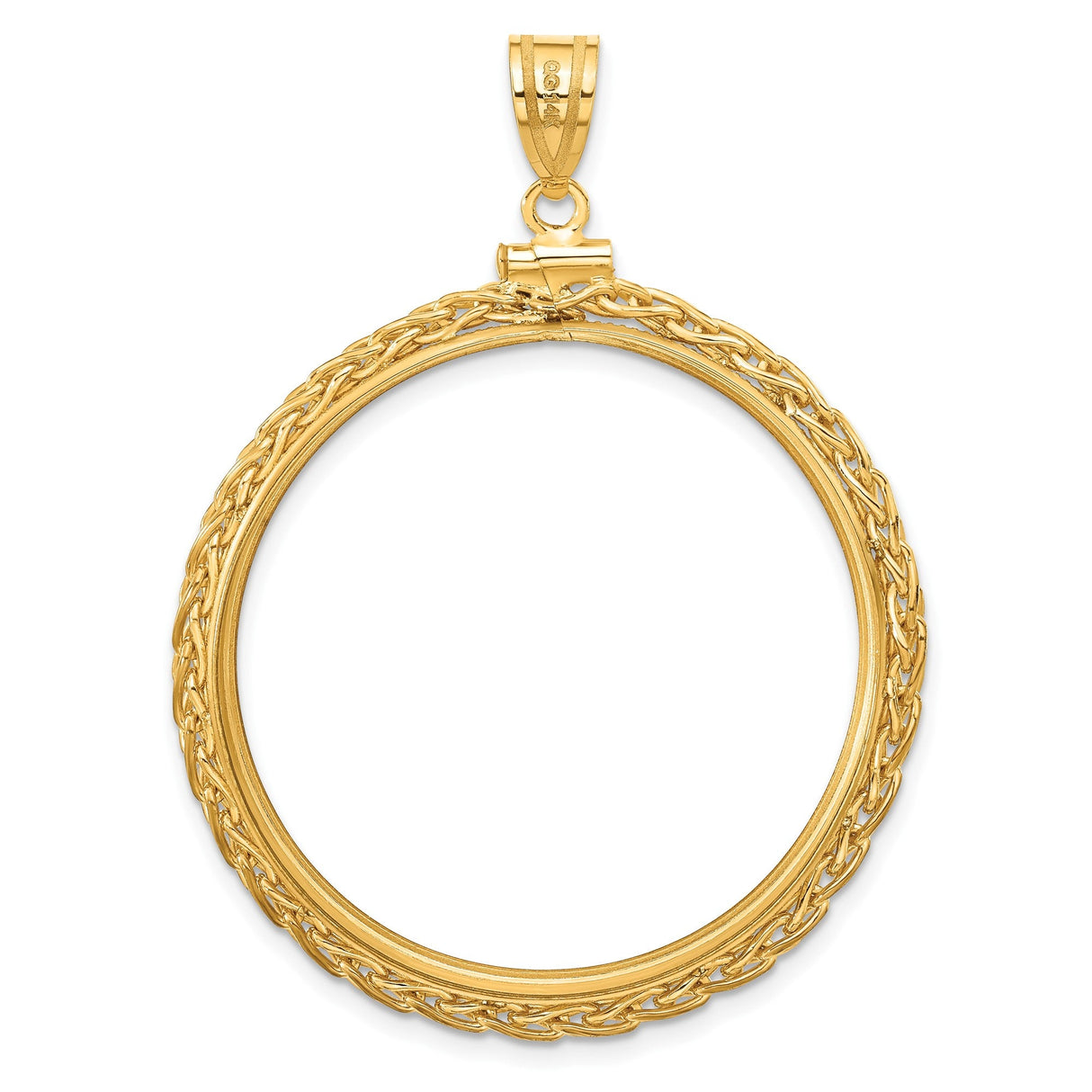 34 mm 14k Yellow Gold coin bezel for 34.2 mm Coin — additional image