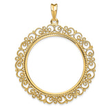 37 mm 14k Yellow Gold coin bezel for 37 mm Coin