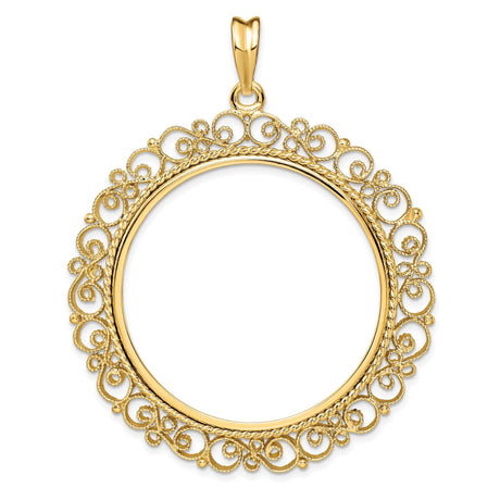 37 mm 14k Yellow Gold coin bezel for 37 mm Coin
