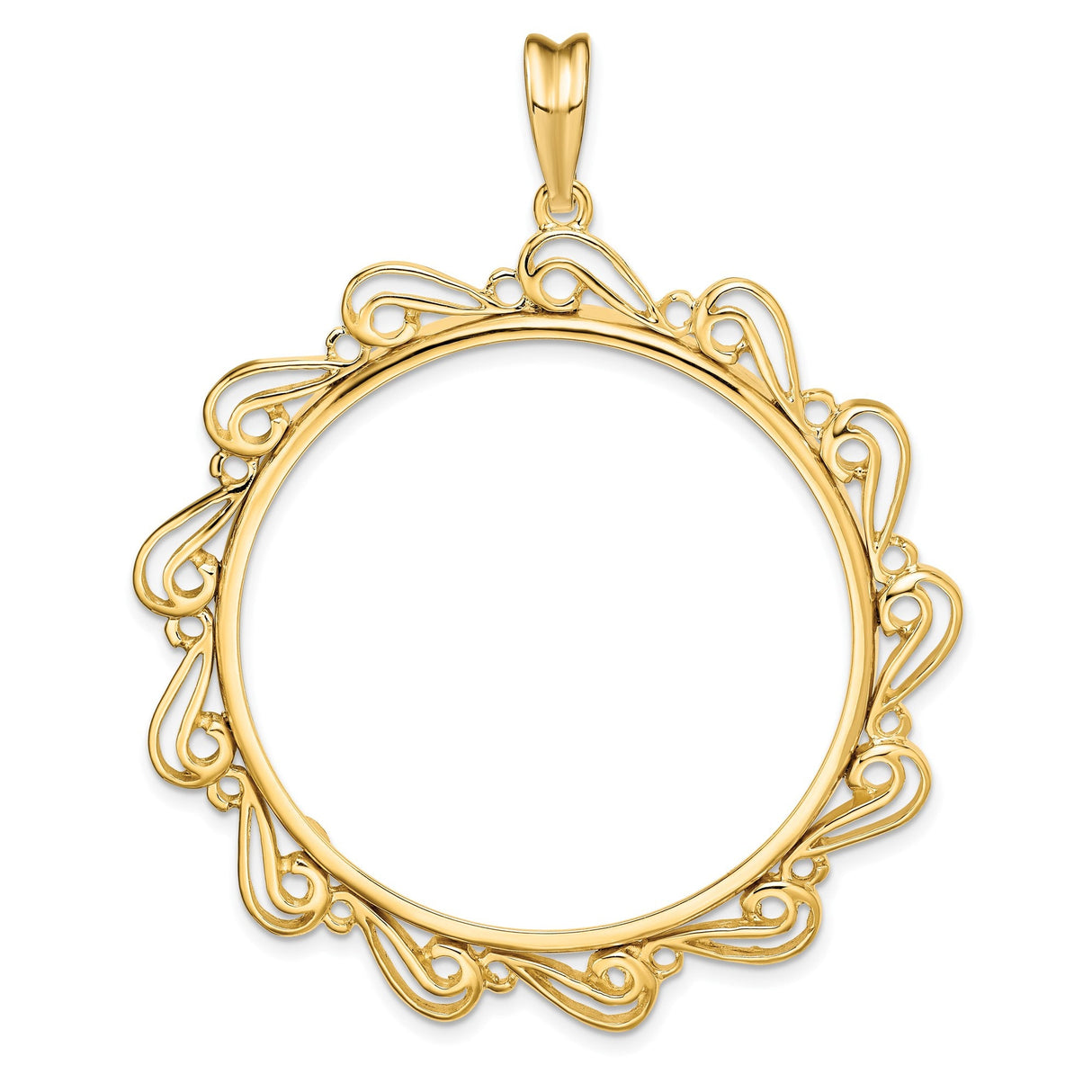 37 mm 14k Yellow Gold coin bezel for 37 mm Coin