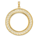 37 mm 14k Yellow Gold coin bezel for 37 mm Coin