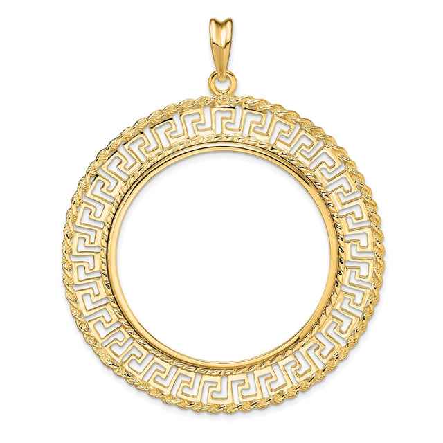 37 mm 14k Yellow Gold coin bezel for 37 mm Coin