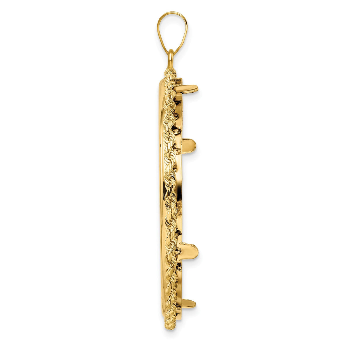 37 mm 14k Yellow Gold coin bezel for 37 mm Coin — alternate view
