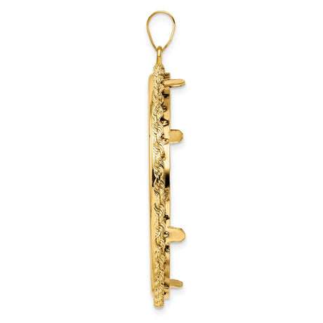 37 mm 14k Yellow Gold coin bezel for 37 mm Coin — alternate view