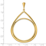 37 mm 14k Yellow Gold coin bezel for 37 mm Coin — size reference (ruler)