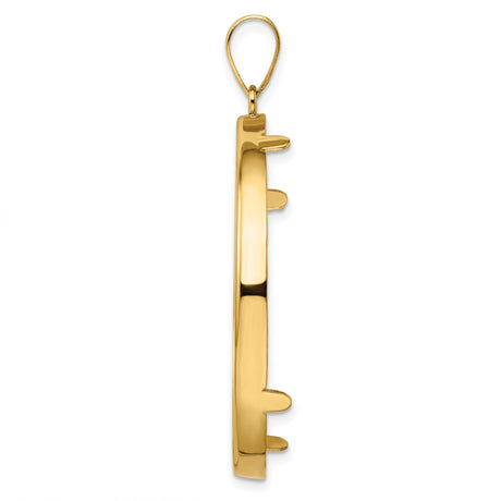 37 mm 14k Yellow Gold coin bezel for 37 mm Coin — alternate view