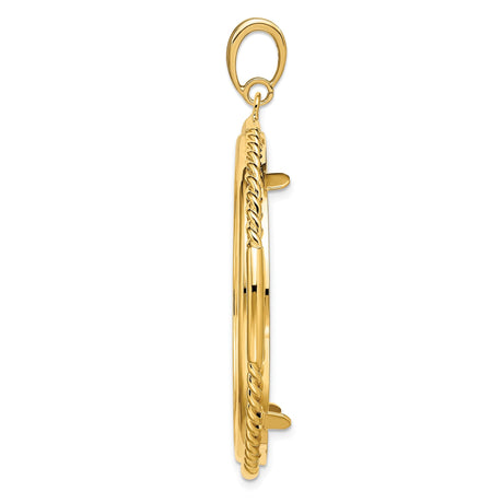 37 mm 14k Yellow Gold coin bezel for 37 mm Coin — alternate view