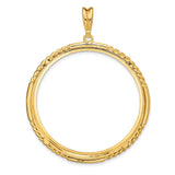 37 mm 14k Yellow Gold coin bezel for 37 mm Coin — additional image