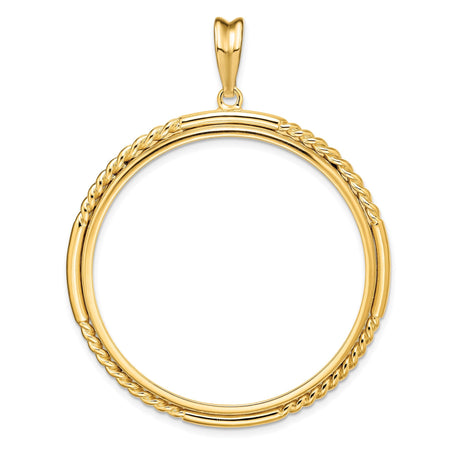 37 mm 14k Yellow Gold coin bezel for 37 mm Coin