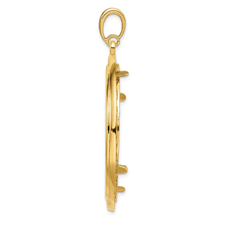 37 mm 14k Yellow Gold coin bezel for 37 mm Coin — alternate view