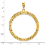 37 mm 14k Yellow Gold coin bezel for 37 mm Coin — size reference (ruler)