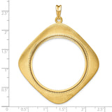 37 mm 14k Yellow Gold coin bezel for 37 mm Coin — size reference (ruler)