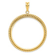 37 mm 14k Yellow Gold coin bezel for 37 mm Coin
